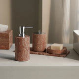 Ensemble de Salle de Bain Travertin Rouge