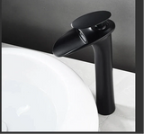 Robinet de Lavabo Cascade Blanc Moderne à Commande Unique
