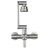 Robinet Mural Flexible 360° à 4 Jets – Mitigeur en Acier Inoxydable pour Cuisine et Salle de Bain