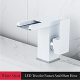 Cascade Élégance – Robinet de Lavabo à Bec Cascade 2 Trous avec Mitigeur Monocommande