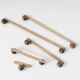 Poignée de Meuble Moderne Bois Noyer & Bronze