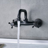 Mitigeur Mural Orbis 360° – Robuste Armature Vintage en Laiton ou Bronze Noir pour Lavabo