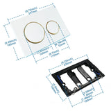 Empyreal Plaque de Commande WC – Double Débit, Silencieuse et Compatible Geberit Sigma - jaune