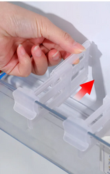FrigoSmart Duo – Lot de 4 Séparateurs Télescopiques Ajustables pour Réfrigérateur