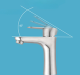 Robinet de lavabo en acier inoxydable avec mitigeur – Design moderne pour salle de bain
