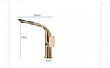 LumiBath – Robinet de Lavabo Pivotant en Laiton et Acier Inoxydable