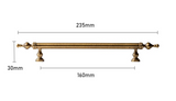 Poignée de Meuble T-Bar en Laiton Massif – Finition Bronze Antique Élégante