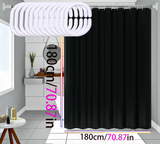 Rideau de Douche Noir Étanche – Design Élégant, Durable et Écologique