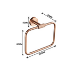 Ensemble d’Accessoires de Salle de Bain RoséLuxe – 6 Pièces en Acier Brossé Finition Rosé