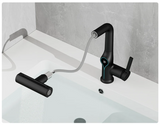 Robinet de lavabo cascade avec affichage numérique de température et bec réglable