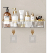 CrystalCorner – Étagère d’Angle Auto-Adhésive en Acrylique pour Salle de Bain
