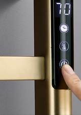 Sèche-Serviettes Électrique -ThermaLux – Doré Brossé, Design Moderne et Contrôle Intelligent WiFi