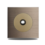 Prise Murale Aluminium Brossé Marron Multiport Élégance – Prise Schuko avec USB et RJ45 | Installation Encastrée | Connectivité Moderne