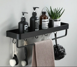 Étagère d’Angle Murale en Aluminium – Organiseur Sans Perçage pour Salle de Bain & Douche