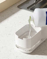 CleanMaster SoapStation 5-en-1 – Distributeur Multifonction avec Support Éponge et Torchons