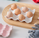 Range-Œufs en Céramique Élégance – 6 ou 12 Compartiments pour Cuisine et Réfrigérateur