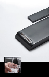 NoirCascade Gun Metal – Mitigeur Lavabo Cascade en Laiton avec Finition Gris Anthracite