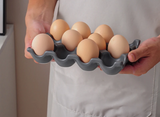 Range-Œufs en Céramique Élégance – 6 ou 12 Compartiments pour Cuisine et Réfrigérateur