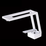 Robinet Cascade WaveLine – Mitigeur Monocommande pour Vasque, Design Moderne Noir/Chrome/Blanc/Or