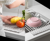 DryMate – Égouttoir Pliable en Acier Inoxydable pour Cuisine