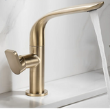 LumiBath – Robinet de Lavabo Pivotant en Laiton et Acier Inoxydable