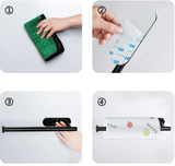 SilverHold – Porte-Papier Toilette Auto-Adhésif en Acier Inoxydable (Allongé & Sans Perçage)