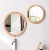 Miroir Mural Nordic Wood – Miroir en Verre avec Cadre en Bois Naturel