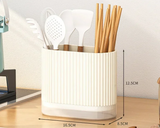 KitchenFlow – Porte-Ustensiles Multifonction avec Égouttoir et Fixation Murale Sans Perçage