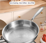 TitanChef – Poêle en Titane Pur avec Motif Écailles Martelées