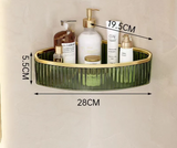 CrystalCorner – Étagère d’Angle Auto-Adhésive en Acrylique pour Salle de Bain