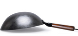 Wok en Fer Forgé 100 % Naturel – Fabrication Artisanale avec Manche en Bois