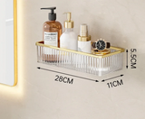 CrystalCorner – Étagère d’Angle Auto-Adhésive en Acrylique pour Salle de Bain