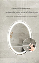 PureGlow Miroir LED Ovale avec Loupe